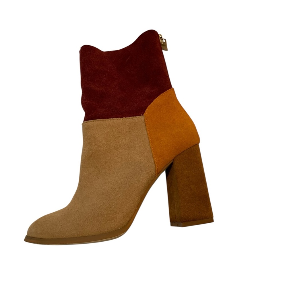 Chinese Laundry Classic Color Block Mod Mid Calf Boot, Camel Multi Suede so cool